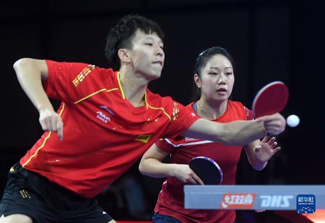 ?стел теннис?нен ?лем чемпионатында ?ытай-А?Ш аралас ??рамасыны? ек? ж?бы ?атарласып ал?а шы?ты