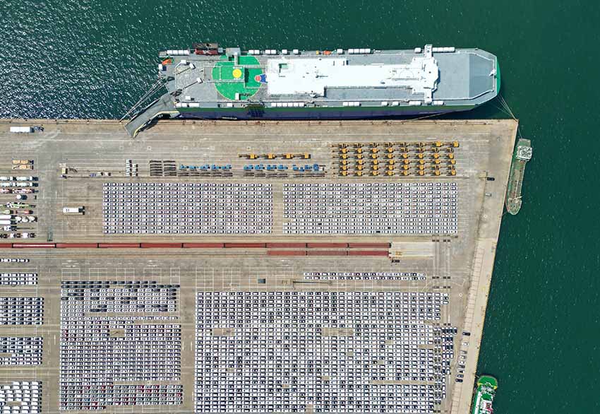 Шаньдунны? Янтай порты: авток?л?к экспорты жандана т?ст?