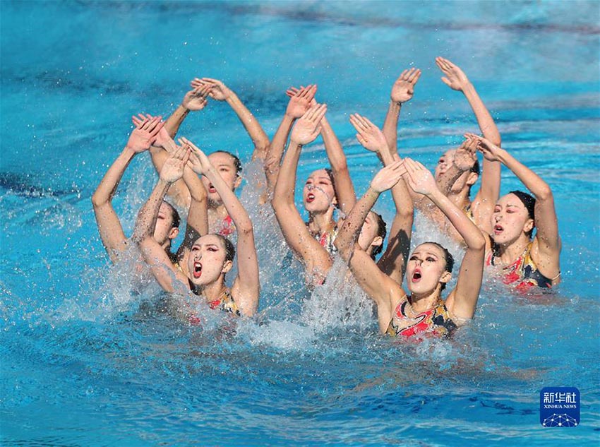 Ж?зуден ?лем чемпионаты: ?ытай командасы ?жымды? синхронды ж?зу чемпионатында же??ске жетт?