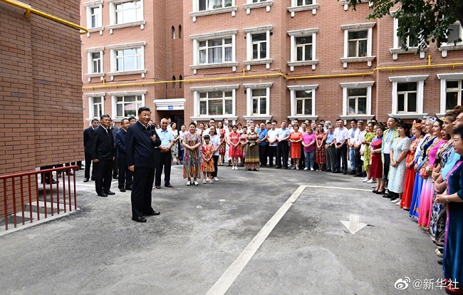 Си Цзиньпин Шы?жа?ны? ?р?мж? ?аласында ?ызметт?к тексер?с ж?рг?зд?