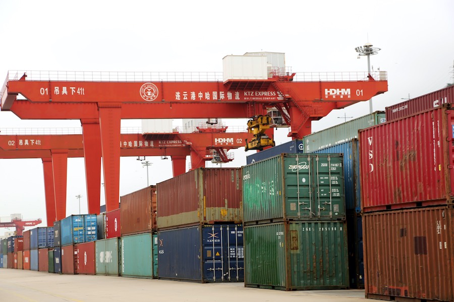 Ляньюньган, Цзянсу: ?те??з тем?ржол аралас тасымалы? ?Б?р белдеу, б?р жол?а? жар?ын жа?алы? ?келд?