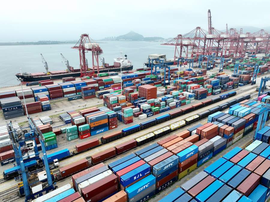 Ляньюньган, Цзянсу: ?те??з тем?ржол аралас тасымалы? ?Б?р белдеу, б?р жол?а? жар?ын жа?алы? ?келд?