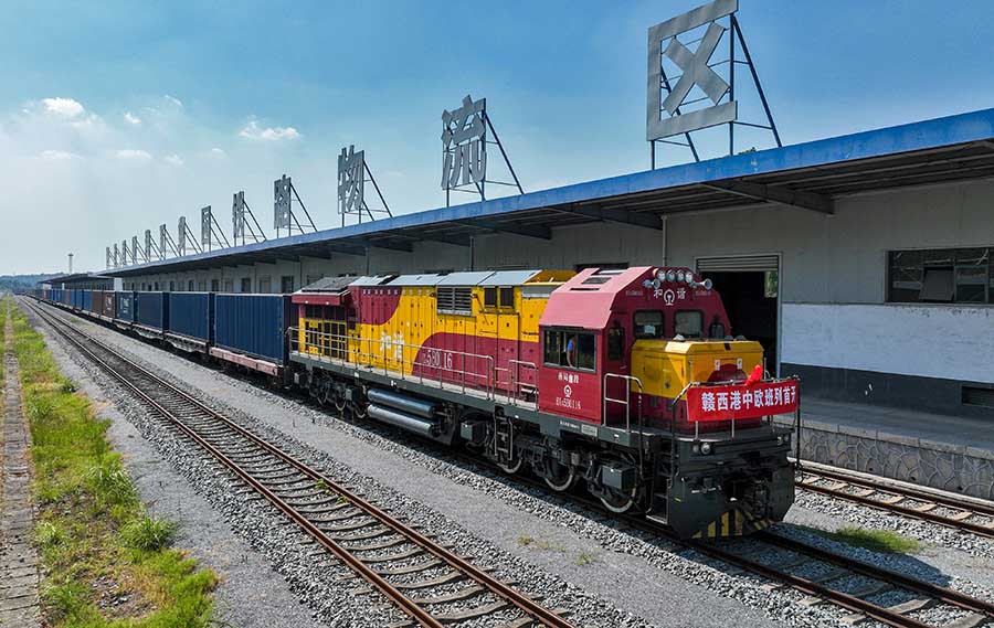 Пиншян, Цзянси: Цзянсид?? батыс ???р?нде ал?аш?ы ?ытай-Еуропа пойызы ашылды