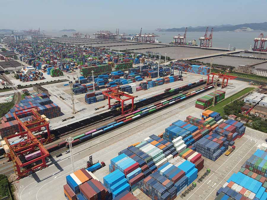 Нинбо, Чжэцзян: ?Те??з-тем?ржол б?рлескен тасымалы? ?миллион? ж?ш?ктен асады