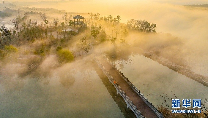 Аньхой ?лкес? Хуайбэй ?аласында?ы Шы?ыс к?л?н?? т?ман бас?ан келбет?