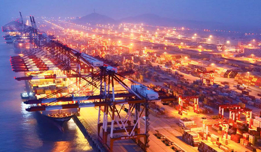 Шанхай: Контейнер терминалыны? операциялары ?ауырт ж?р?п жатыр