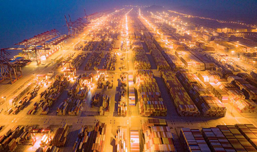 Шанхай: Контейнер терминалыны? операциялары ?ауырт ж?р?п жатыр