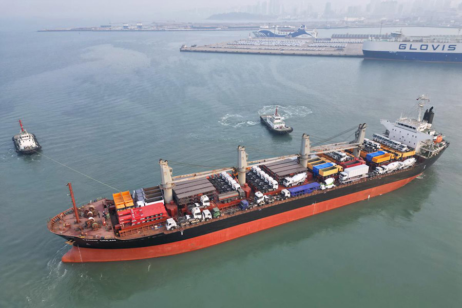 Яньтай, Шаньдун: ?ытай-Африка лайнер?н?? ?адамы с?тт? басталды