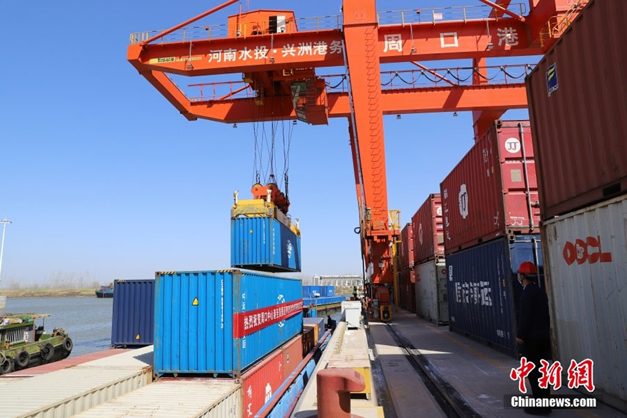 Хэнань ?лкес?н?? Чжоукоу орталы? портынан А?Ш-ты? Майами портына контейнерл?к маршрут ашылды