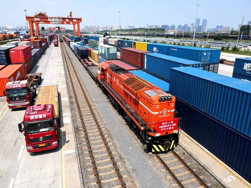 ?ытай-Еуропа пойызы (Хэнань) он жылдан бер? 670 000 TEU ж?берд?