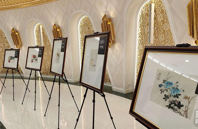 ??аза?стан-?ытай мы?жылды? диалогы? атты к?ркем?нер к?рмес? ?аза?стан Президент?н?? сарайында орналас?ан. Фото:?ытайды? Орталы? радио ж?не теледидар бас?армасы