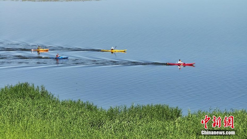 2024 жыл?ы ?ытайды? байдарка марафоныны? ашы? чемпионаты Шы?жа?ны? Ба?ыраш к?л?нде басталды