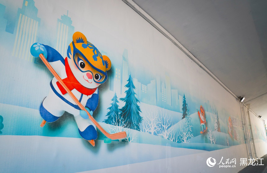 Харбин: ?ала к?шес? ?ыс?ы Азия ойындарына арнал?ан суреттермен безенд?р?лд?