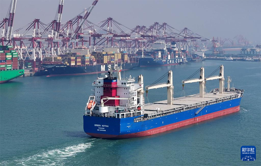 Шаньдун портыны? ж?к ж?не контейнер айналымы б?р?нш? то?санда ?с?м к?рсетт?