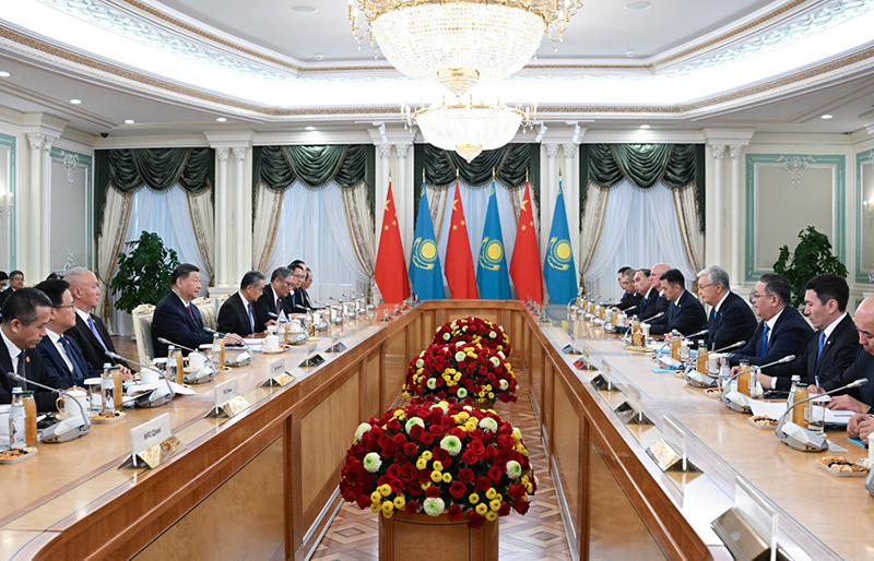 ?ХР Т?ра?асы Си Цзиньпин ?Р Президент? ?.То?аевпен кел?сс?здер ж?рг?зд?