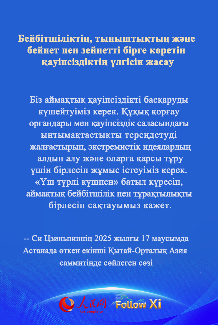 ?ХР Т?ра?асы Си Цзиньпинн?? ек?нш? ?ытай-Орталы? Азия саммит?нде с?йлеген с?з?