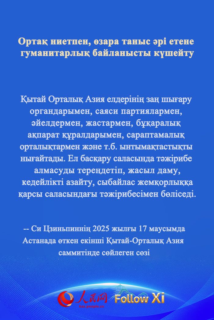 ?ХР Т?ра?асы Си Цзиньпинн?? ек?нш? ?ытай-Орталы? Азия саммит?нде с?йлеген с?з?
